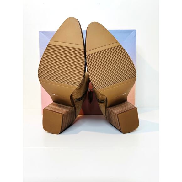 Lisa Vicky Suede Ankle Boots Women’s 7.5 Saddle Brown KEY-V New with Box - Picture 6 of 7